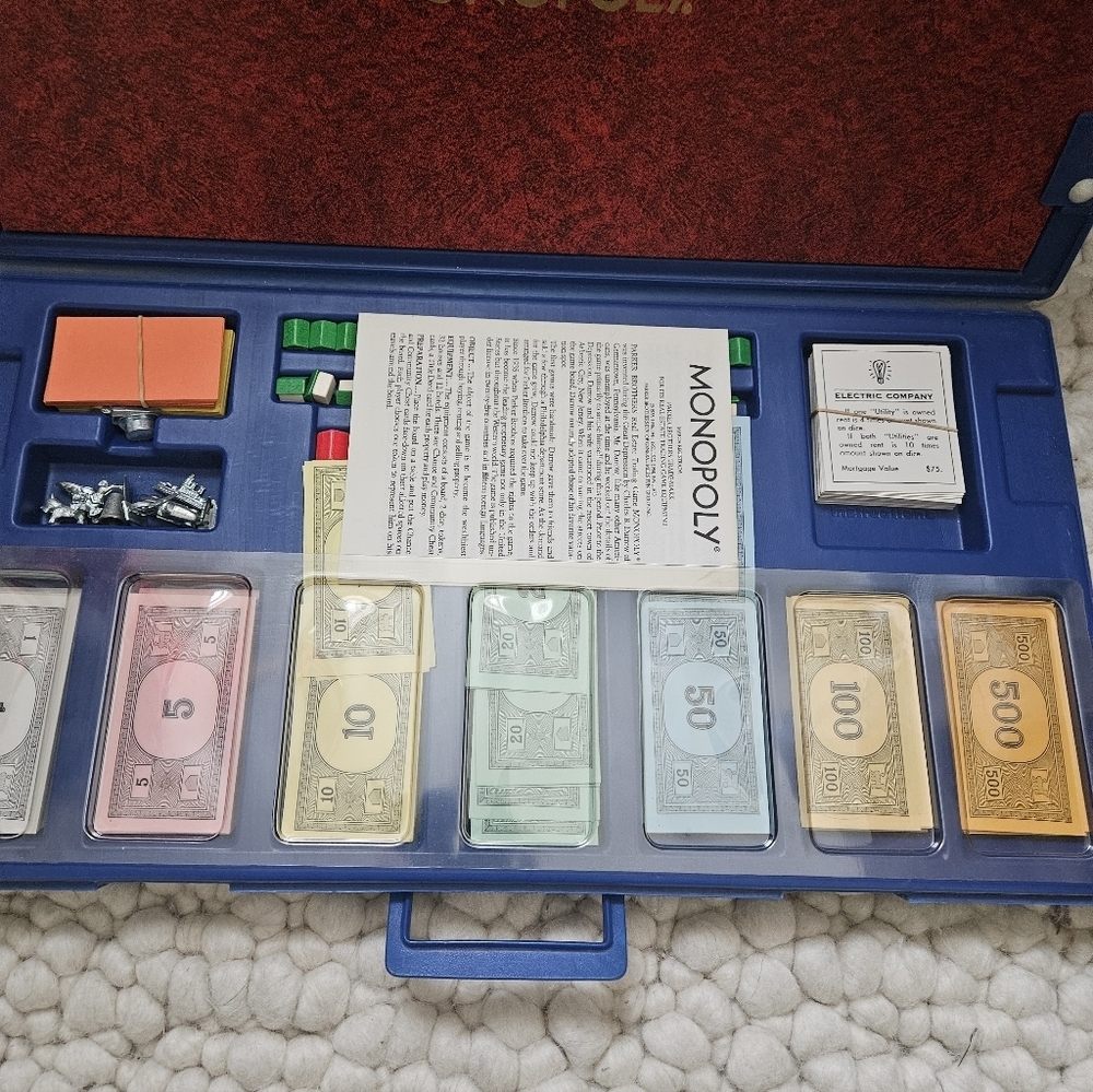 Monopoly Board Game by Parker Brothers - Classic Blue Edition - Picture 2 of 2